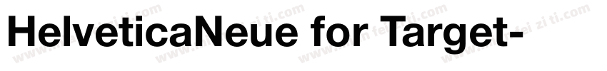 HelveticaNeue for Target字体转换